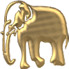 Золотой красивый слон