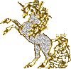  <b>Красивый</b> серебряно-золотистый конь 