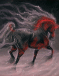 Конь красный