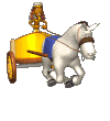 Белая лошадка в колеснице