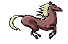 Конь с русой гривой и хвостом