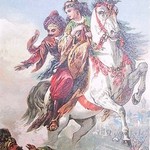Девушка с султаном на лошаде