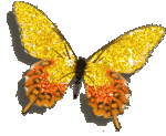 Желтая бабочка-блестяшка
