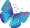 Бабочка с голубыми пересивами