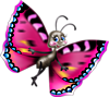 Волшебная бабочка с большой головой