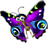 Волшебная бабочка с голубыми глазами