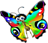 Волшебная бабочка демонстрирует наряд