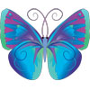 Бабочка с голубым рисунком