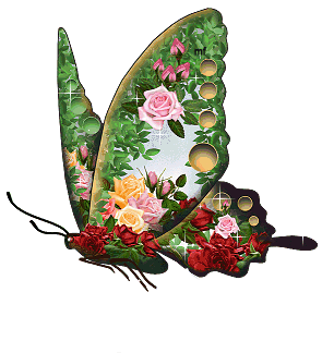 Бабочка в цветочном наряде