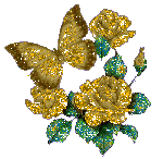 Бабочка  золотая блестяшка