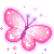 Бабочка маленькая розовая