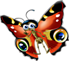 Волшебная бабочка бахвалится нарядом