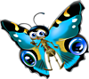 Волшебная бабочка под цвет неба