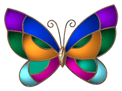 Цветастая бабочка