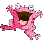 Лягушка розовая