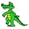 Крокодил с жёлтым пузмком