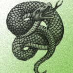 Змея зеленая блестяшка ава