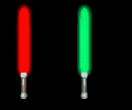  <b>Два</b> меча: красный и зеленый 