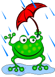 Лягушка под зонтом