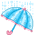 Голубой зонтик
