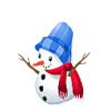 Снеговик в голубом колпачке