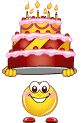 Большой торт со свечками