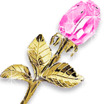  Алмазная роза с <b>золотыми</b> листьями 
