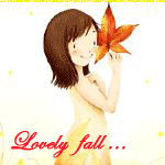 Девочка с осенним листочком (lovely fall...)