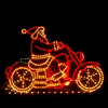  <b>Дедушка</b> Мороз едет на мотоцикле 