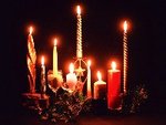  <b>Новогодние</b> свечи различной длины 