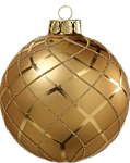 Новогодняя игрушка - шарик золотой