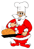 Дед Мороз любит готовить курочку