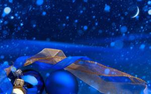  <b>Ночь</b>, снег идет и лежат синие шары 