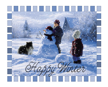 Счастливой зимы! Мальчики лепят снежную бабу