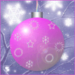  Розовый <b>новогодний</b> шар крутится вокруг своей оси 