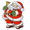 Санта клаус  с  колокольчиком