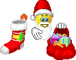 Дед Мороз раскладывает подарки