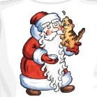 Дед Мороз несет тигрёнка