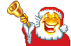 Санта с колокольчиком