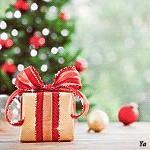 Новогодний подарок, елка, игрушки