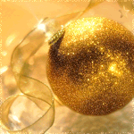 Золотой новогодний шар