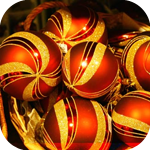 Красно-оранжевые шары на ёлочку