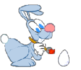 Кролик расписал яйцо