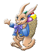 Кролик с корзиной яиц