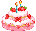 Торт с <b>двумя</b> свечами 