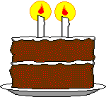 2 свечи на торте