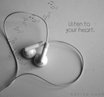 Наушники сердечком, listen to your heart