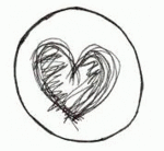  <b>Нарисованное</b> карандашом сердце 