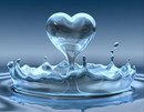  Всплеск воды как <b>сердечко</b> 