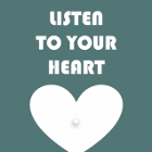  Белые буквы на сером фоне - listen to your <b>heart</b> (слушай ... 